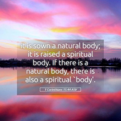 Picture 05 - 1 Corinthians 15:44 ASV - it is sown a natural body; it is raised a - Bible Verse Picture