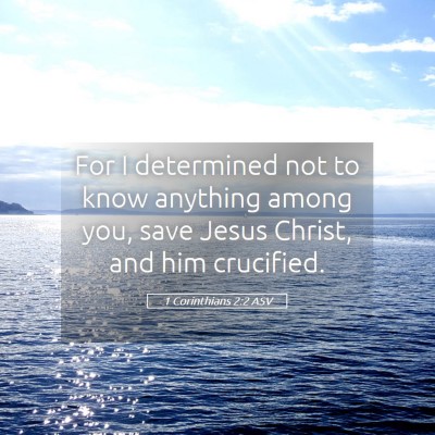 Picture 05 - 1 Corinthians 2:2 ASV - For I determined not to know anything among you, - Bible Verse Picture