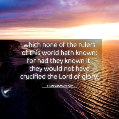 Picture 05 - 1 Corinthians 2:8 ASV - which none of the rulers of this world hath - Bible Verse Picture