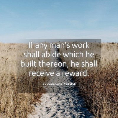 Picture 05 - 1 Corinthians 3:14 ASV - If any man's work shall abide which he built - Bible Verse Picture