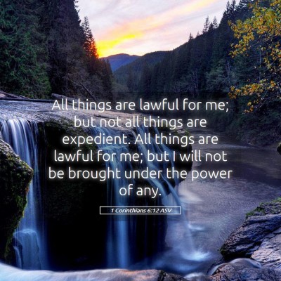 Picture 05 - 1 Corinthians 6:12 ASV - All things are lawful for me; but not all things - Bible Verse Picture