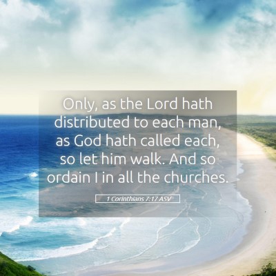 Picture 05 - 1 Corinthians 7:17 ASV - Only, as the Lord hath distributed to each man, - Bible Verse Picture