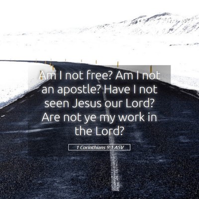 Picture 05 - 1 Corinthians 9:1 ASV - Am I not free? Am I not an apostle? Have I not - Bible Verse Picture