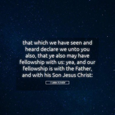 Picture 05 - 1 John 1:3 ASV - that which we have seen and heard declare we unto - Bible Verse Picture