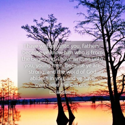 Picture 05 - 1 John 2:14 ASV - I have written unto you, fathers, because ye know - Bible Verse Picture