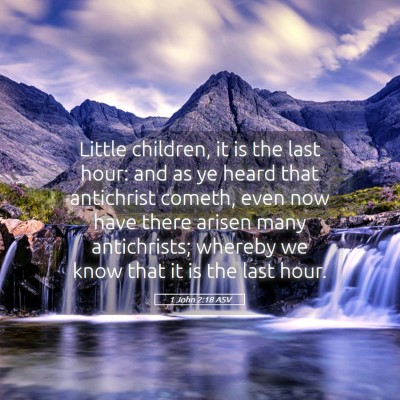 Picture 05 - 1 John 2:18 ASV - Little children, it is the last hour: and as ye - Bible Verse Picture