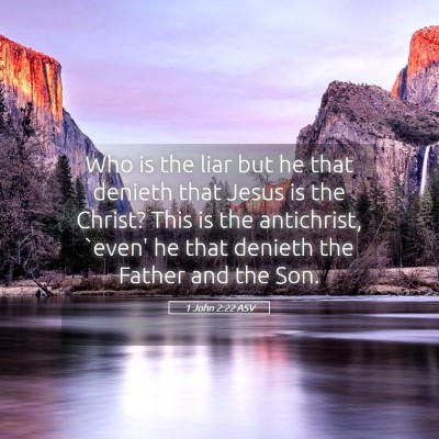 Picture 05 - 1 John 2:22 ASV - Who is the liar but he that denieth that Jesus is - Bible Verse Picture