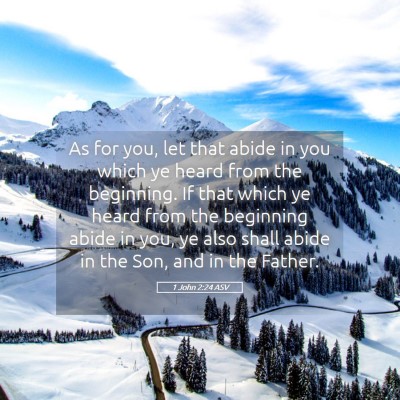 Picture 05 - 1 John 2:24 ASV - As for you, let that abide in you which ye heard - Bible Verse Picture