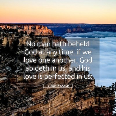 Picture 05 - 1 John 4:12 ASV - No man hath beheld God at any time: if we love - Bible Verse Picture