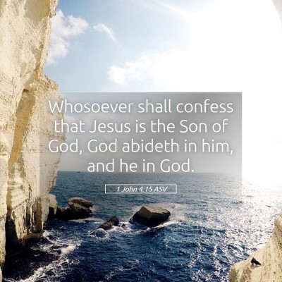 Picture 05 - 1 John 4:15 ASV - Whosoever shall confess that Jesus is the Son of - Bible Verse Picture