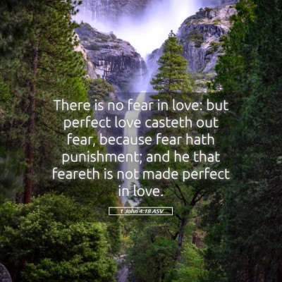 Picture 05 - 1 John 4:18 ASV - There is no fear in love: but perfect love - Bible Verse Picture