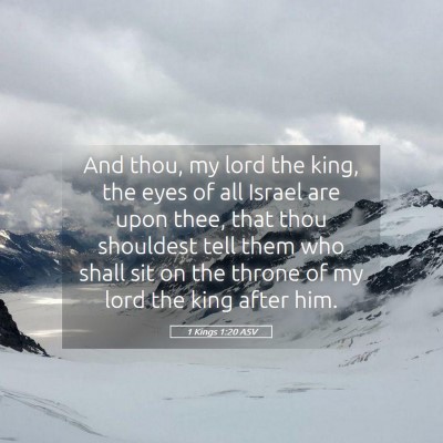 Picture 05 - 1 Kings 1:20 ASV - And thou, my lord the king, the eyes of all - Bible Verse Picture