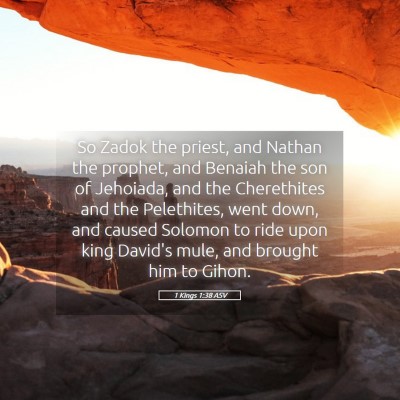 Picture 05 - 1 Kings 1:38 ASV - So Zadok the priest, and Nathan the prophet, and - Bible Verse Picture