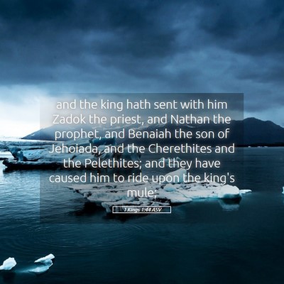 Picture 05 - 1 Kings 1:44 ASV - and the king hath sent with him Zadok the priest, - Bible Verse Picture