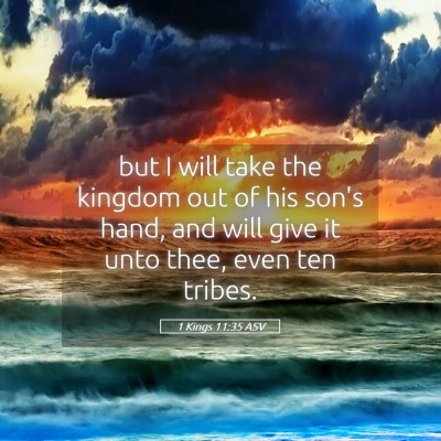 Picture 05 - 1 Kings 11:35 ASV - but I will take the kingdom out of his son's - Bible Verse Picture