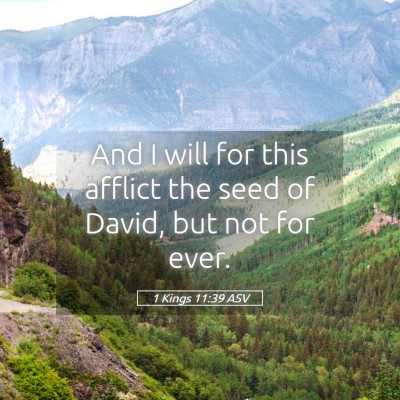 Picture 05 - 1 Kings 11:39 ASV - And I will for this afflict the seed of David, - Bible Verse Picture