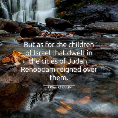 Picture 05 - 1 Kings 12:17 ASV - But as for the children of Israel that dwelt in - Bible Verse Picture