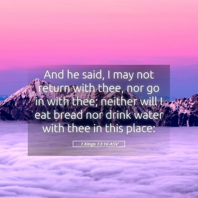 Picture 05 - 1 Kings 13:16 ASV - And he said, I may not return with thee, nor go - Bible Verse Picture