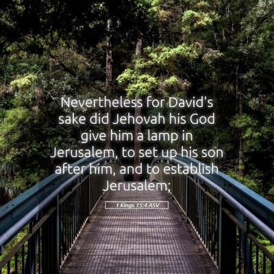 Picture 05 - 1 Kings 15:4 ASV - Nevertheless for David's sake did Jehovah his God - Bible Verse Picture