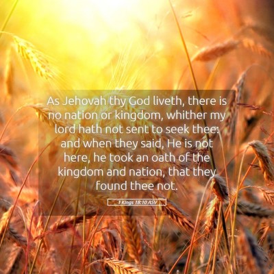 Picture 05 - 1 Kings 18:10 ASV - As Jehovah thy God liveth, there is no nation or - Bible Verse Picture