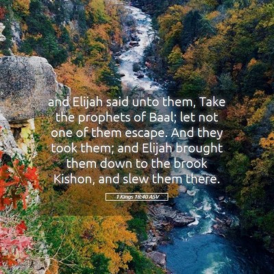 Picture 05 - 1 Kings 18:40 ASV - and Elijah said unto them, Take the prophets of - Bible Verse Picture