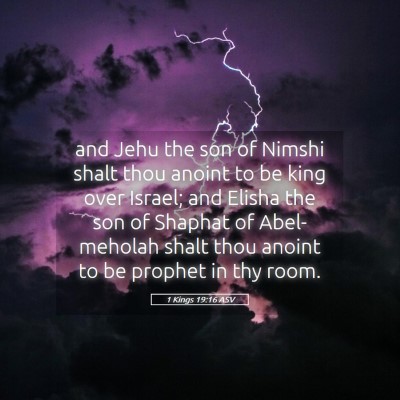 Picture 05 - 1 Kings 19:16 ASV - and Jehu the son of Nimshi shalt thou anoint to - Bible Verse Picture
