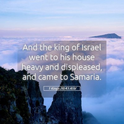 Picture 05 - 1 Kings 20:43 ASV - And the king of Israel went to his house heavy - Bible Verse Picture