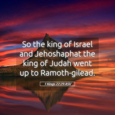 Picture 05 - 1 Kings 22:29 ASV - So the king of Israel and Jehoshaphat the king of - Bible Verse Picture