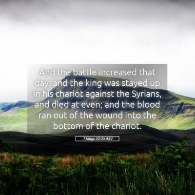 Picture 05 - 1 Kings 22:35 ASV - And the battle increased that day: and the king - Bible Verse Picture