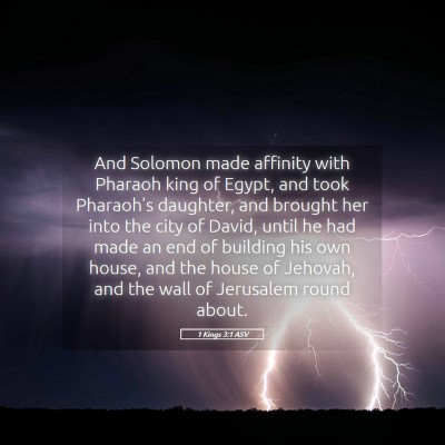 Picture 05 - 1 Kings 3:1 ASV - And Solomon made affinity with Pharaoh king of - Bible Verse Picture