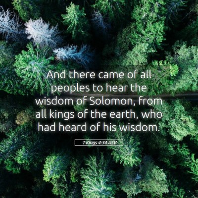 Picture 05 - 1 Kings 4:34 ASV - And there came of all peoples to hear the wisdom - Bible Verse Picture
