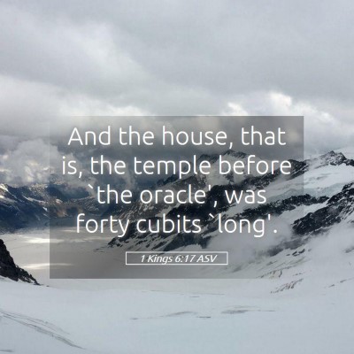 Picture 05 - 1 Kings 6:17 ASV - And the house, that is, the temple before `the - Bible Verse Picture