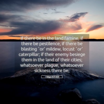 Picture 05 - 1 Kings 8:37 ASV - If there be in the land famine, if there be - Bible Verse Picture