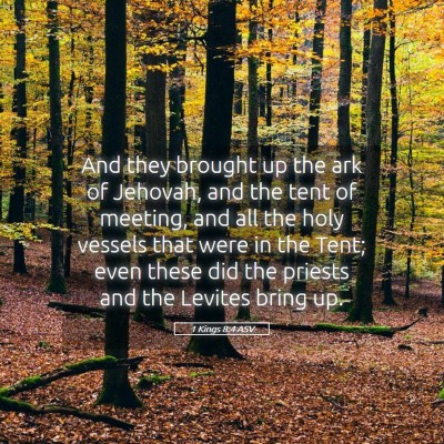 Picture 05 - 1 Kings 8:4 ASV - And they brought up the ark of Jehovah, and the - Bible Verse Picture