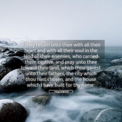 Picture 05 - 1 Kings 8:48 ASV - if they return unto thee with all their heart and - Bible Verse Picture