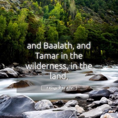 Picture 05 - 1 Kings 9:18 ASV - and Baalath, and Tamar in the wilderness, in the - Bible Verse Picture
