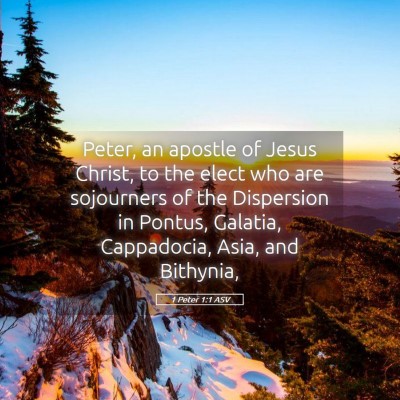 Picture 05 - 1 Peter 1:1 ASV - Peter, an apostle of Jesus Christ, to the elect - Bible Verse Picture