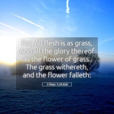 Picture 05 - 1 Peter 1:24 ASV - For, All flesh is as grass, And all the glory - Bible Verse Picture