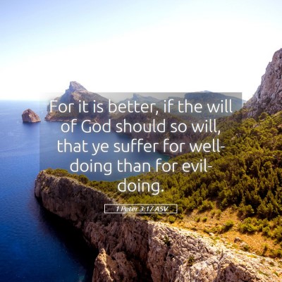 Picture 05 - 1 Peter 3:17 ASV - For it is better, if the will of God should so - Bible Verse Picture