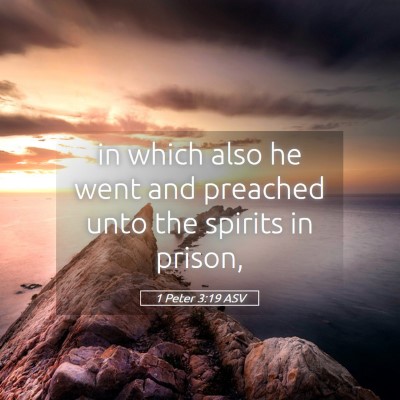 Picture 05 - 1 Peter 3:19 ASV - in which also he went and preached unto the - Bible Verse Picture