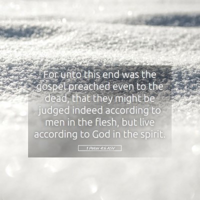 Picture 05 - 1 Peter 4:6 ASV - For unto this end was the gospel preached even to - Bible Verse Picture