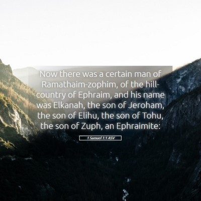 Picture 05 - 1 Samuel 1:1 ASV - Now there was a certain man of Ramathaim-zophim, - Bible Verse Picture