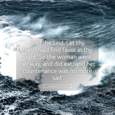 Picture 05 - 1 Samuel 1:18 ASV - And she said, Let thy handmaid find favor in thy - Bible Verse Picture