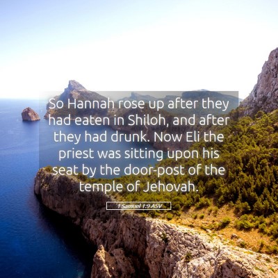 Picture 05 - 1 Samuel 1:9 ASV - So Hannah rose up after they had eaten in Shiloh, - Bible Verse Picture