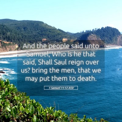 Picture 05 - 1 Samuel 11:12 ASV - And the people said unto Samuel, Who is he that - Bible Verse Picture
