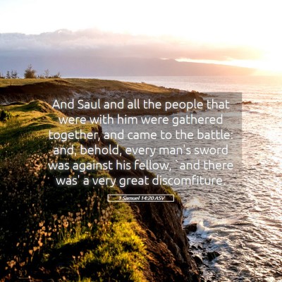 Picture 05 - 1 Samuel 14:20 ASV - And Saul and all the people that were with him - Bible Verse Picture