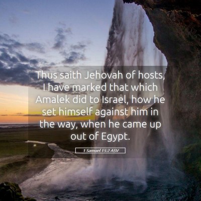 Picture 05 - 1 Samuel 15:2 ASV - Thus saith Jehovah of hosts, I have marked that - Bible Verse Picture