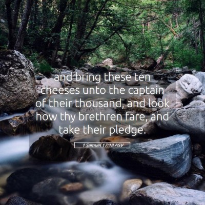 Picture 05 - 1 Samuel 17:18 ASV - and bring these ten cheeses unto the captain of - Bible Verse Picture