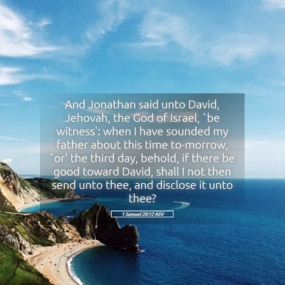 Picture 05 - 1 Samuel 20:12 ASV - And Jonathan said unto David, Jehovah, the God of - Bible Verse Picture