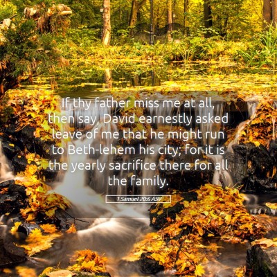 Picture 05 - 1 Samuel 20:6 ASV - If thy father miss me at all, then say, David - Bible Verse Picture